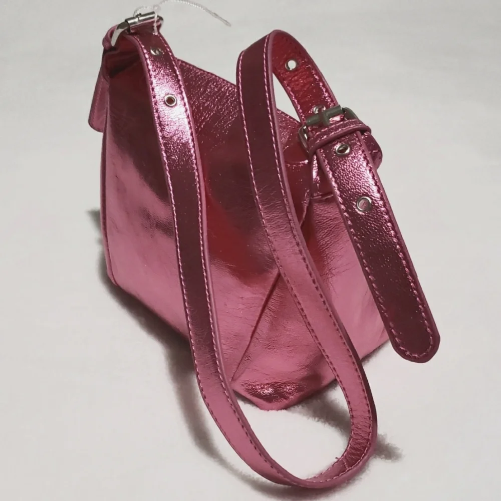 Free People Sabi Metallic Pink Shoulder Bag. NWOT‎